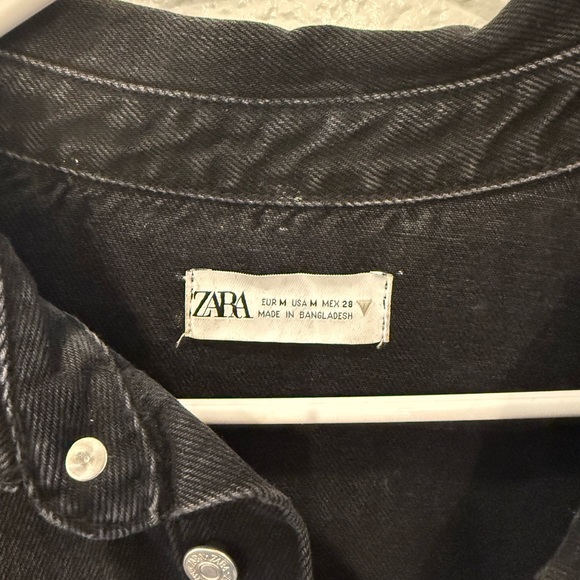 Zara Charcoal Button-Up Denim dress - Picture 2 of 3